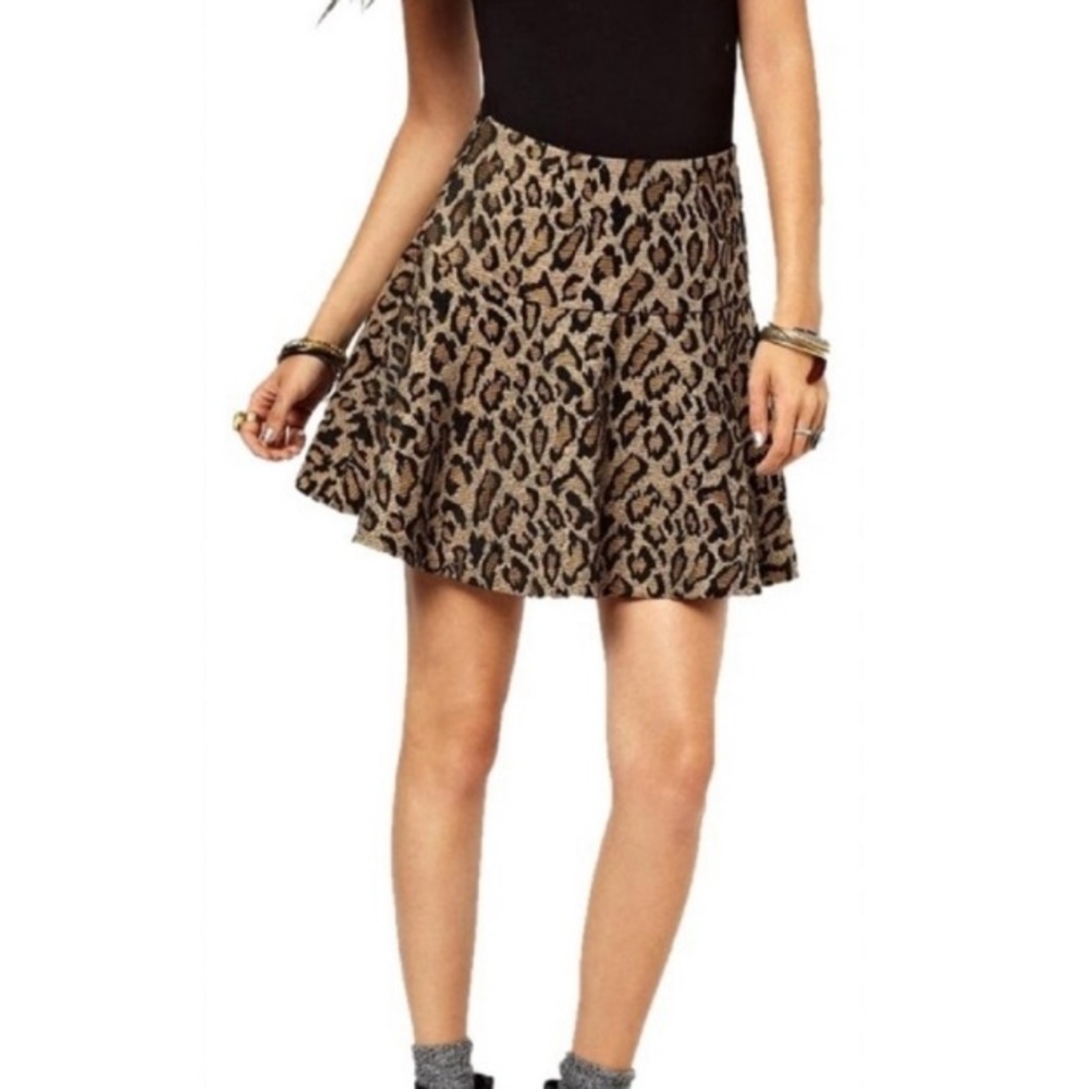 Free People Cheetah Skirt
